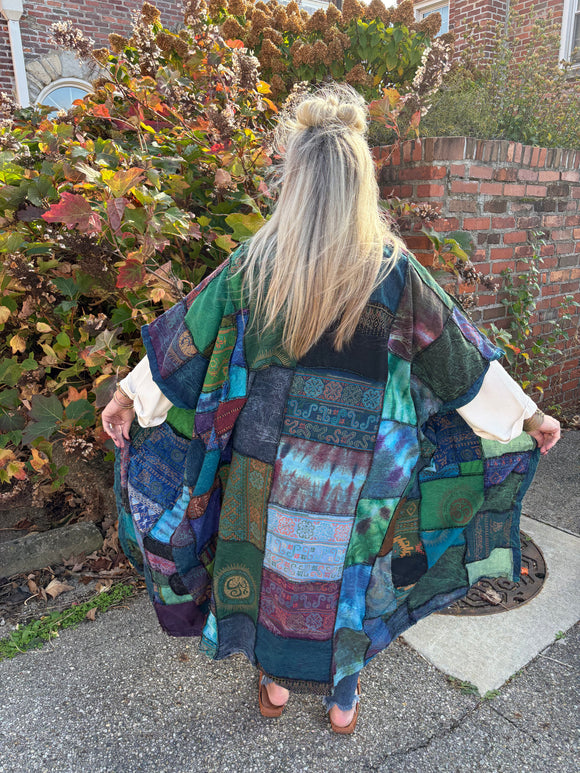 Take On The World Patchwork Kimono