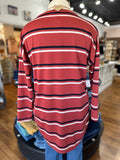 Meet Up Later Striped Top ~ Dark Coral