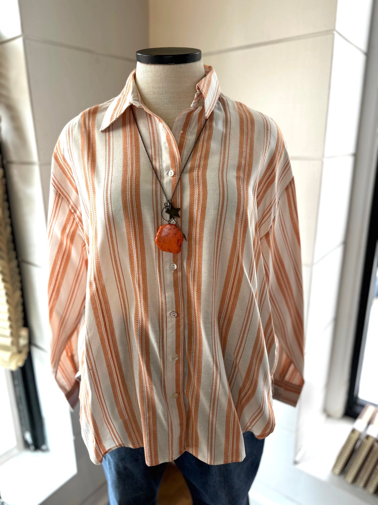 Long Weekend Striped Button Down Shirt