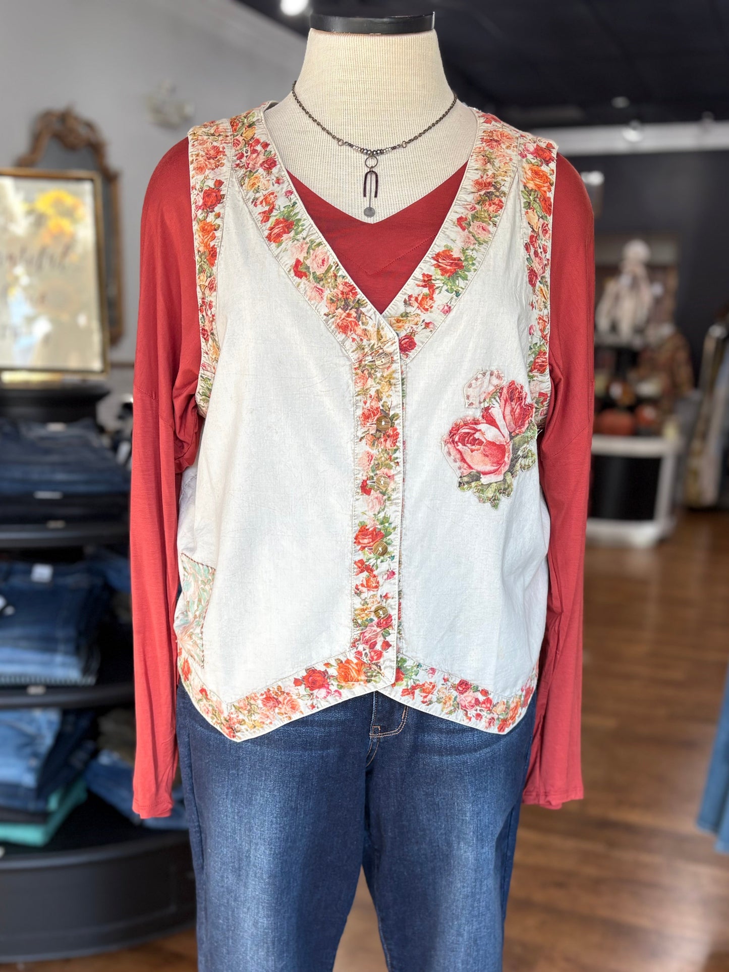 Serene Tea Garden Vest