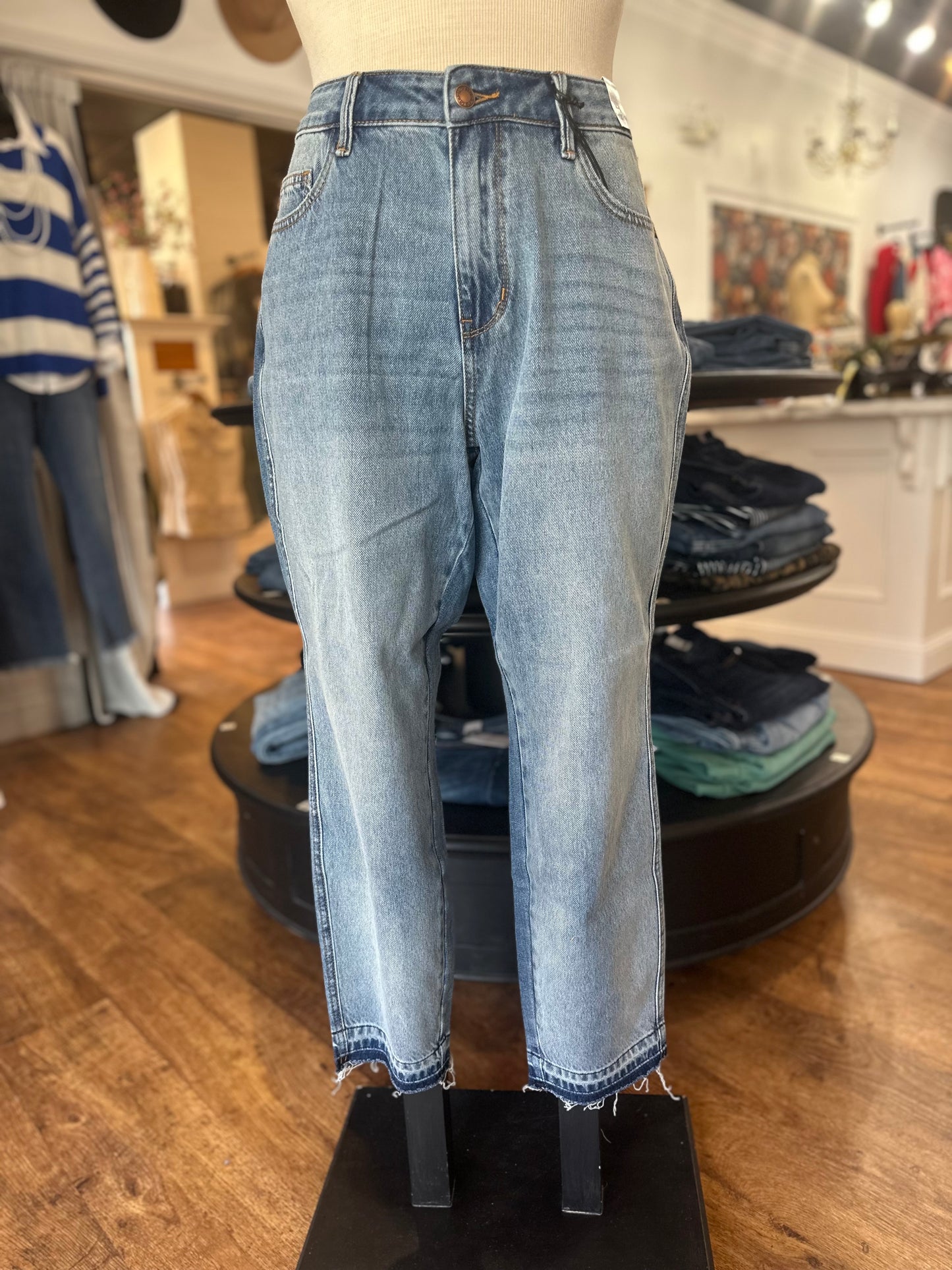 Judy Blue Mid Rise Release Hem Jean ~ LUCINDA
