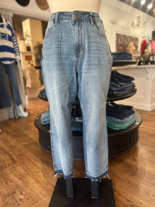 Judy Blue Mid Rise Release Hem Jean ~ LUCINDA