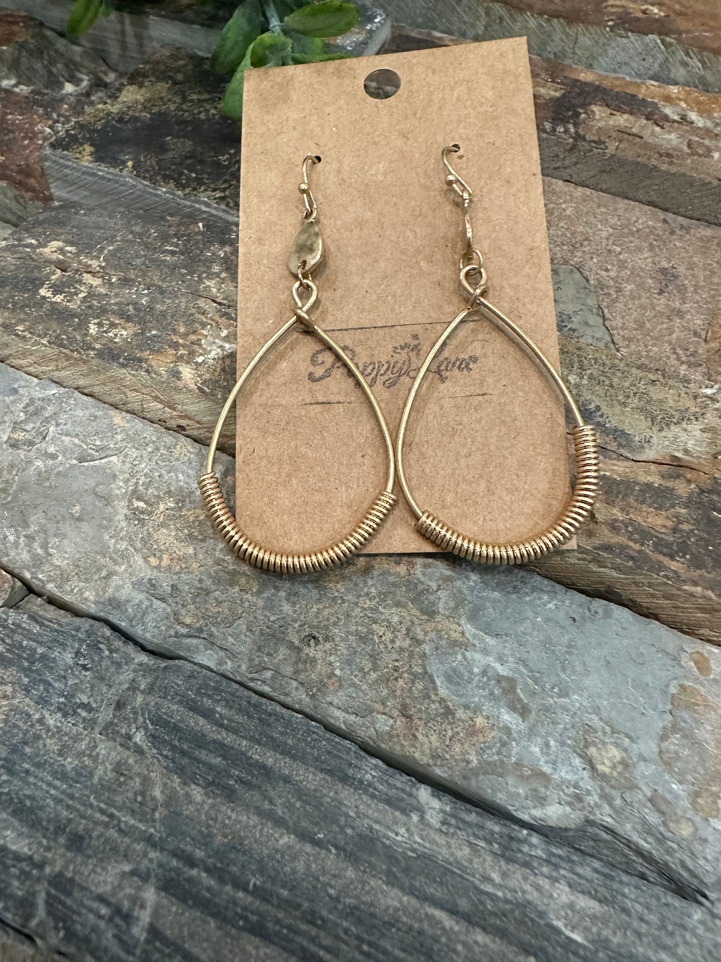 Coasting By Gold Teardrop Earrings