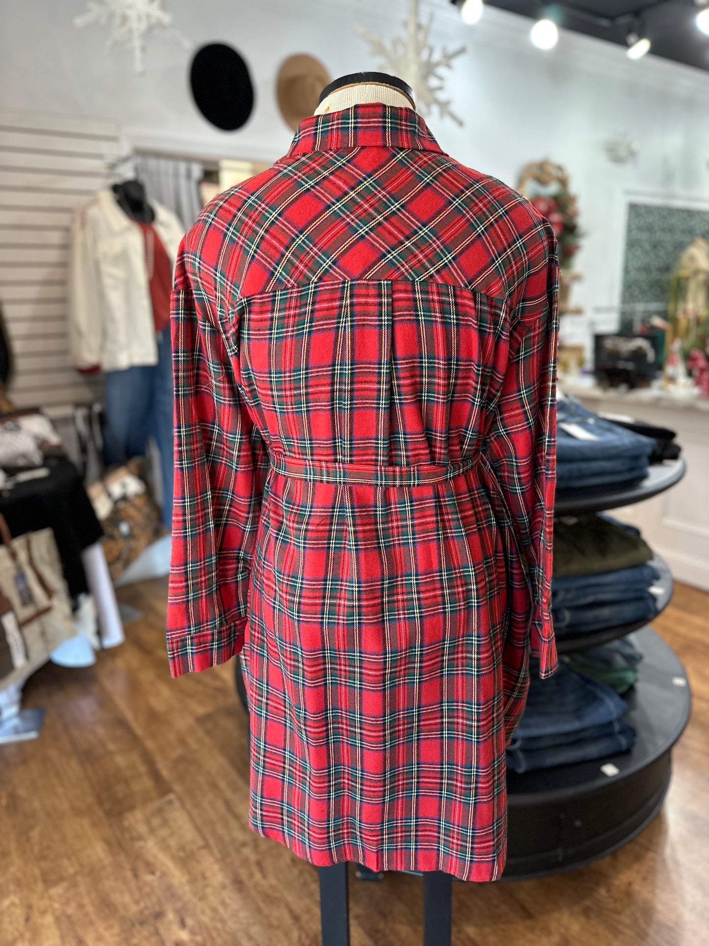 All Is Calm Plaid Dress / Duster