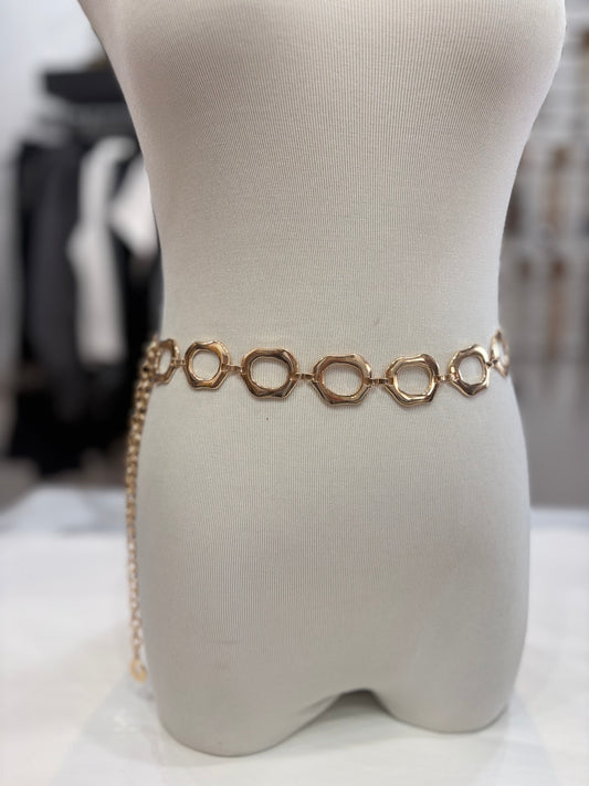 The Golden Hour Hammered Chain Belt