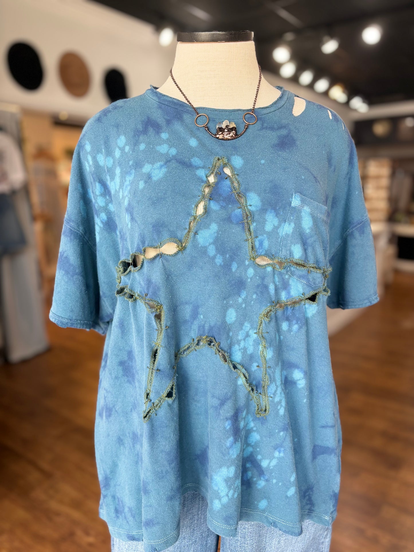 Jaded Gypsy Out of Touch Tee - Dark Teal Star