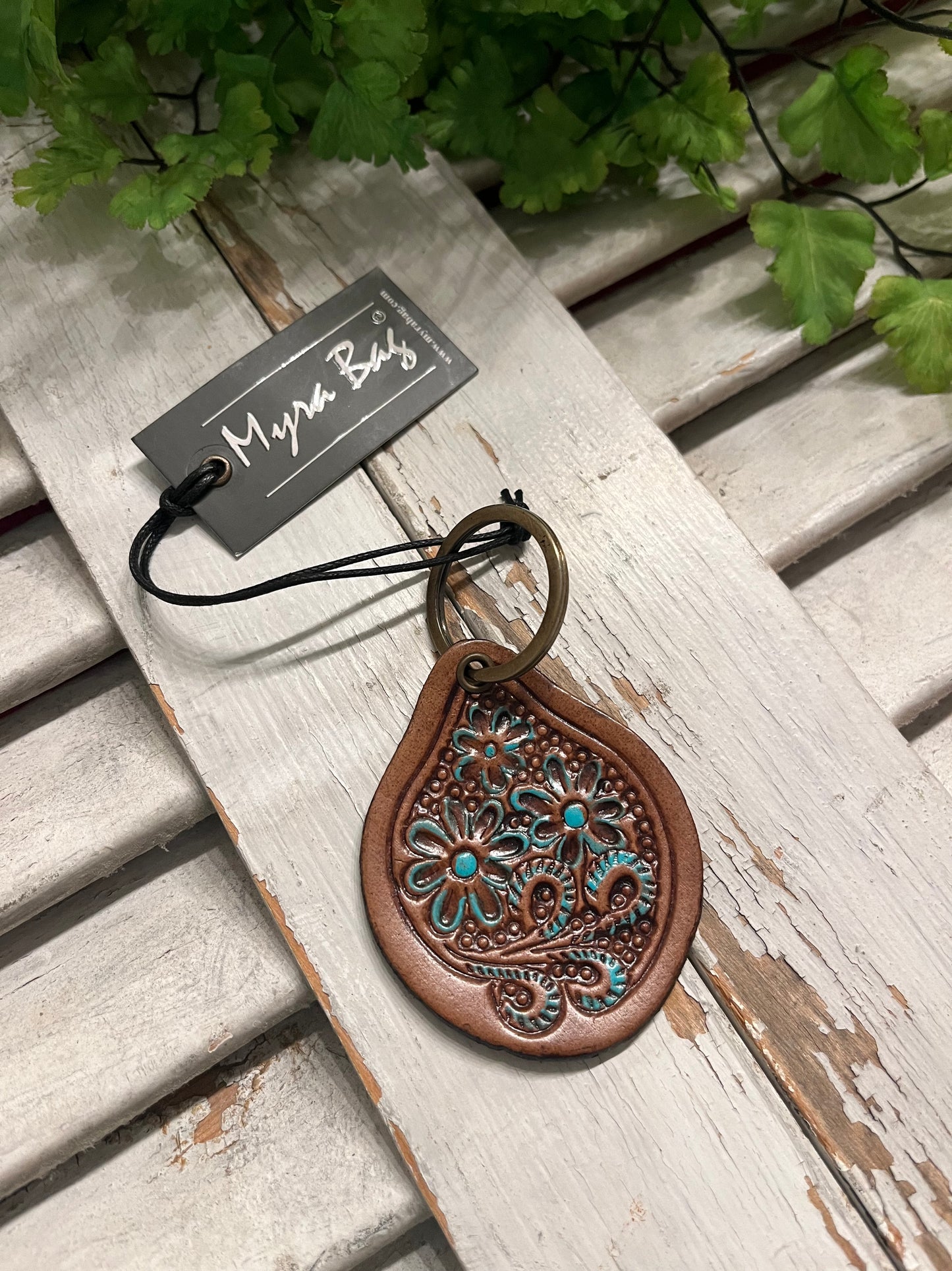 Myra Terrianna Hand-Tooled Key Fob