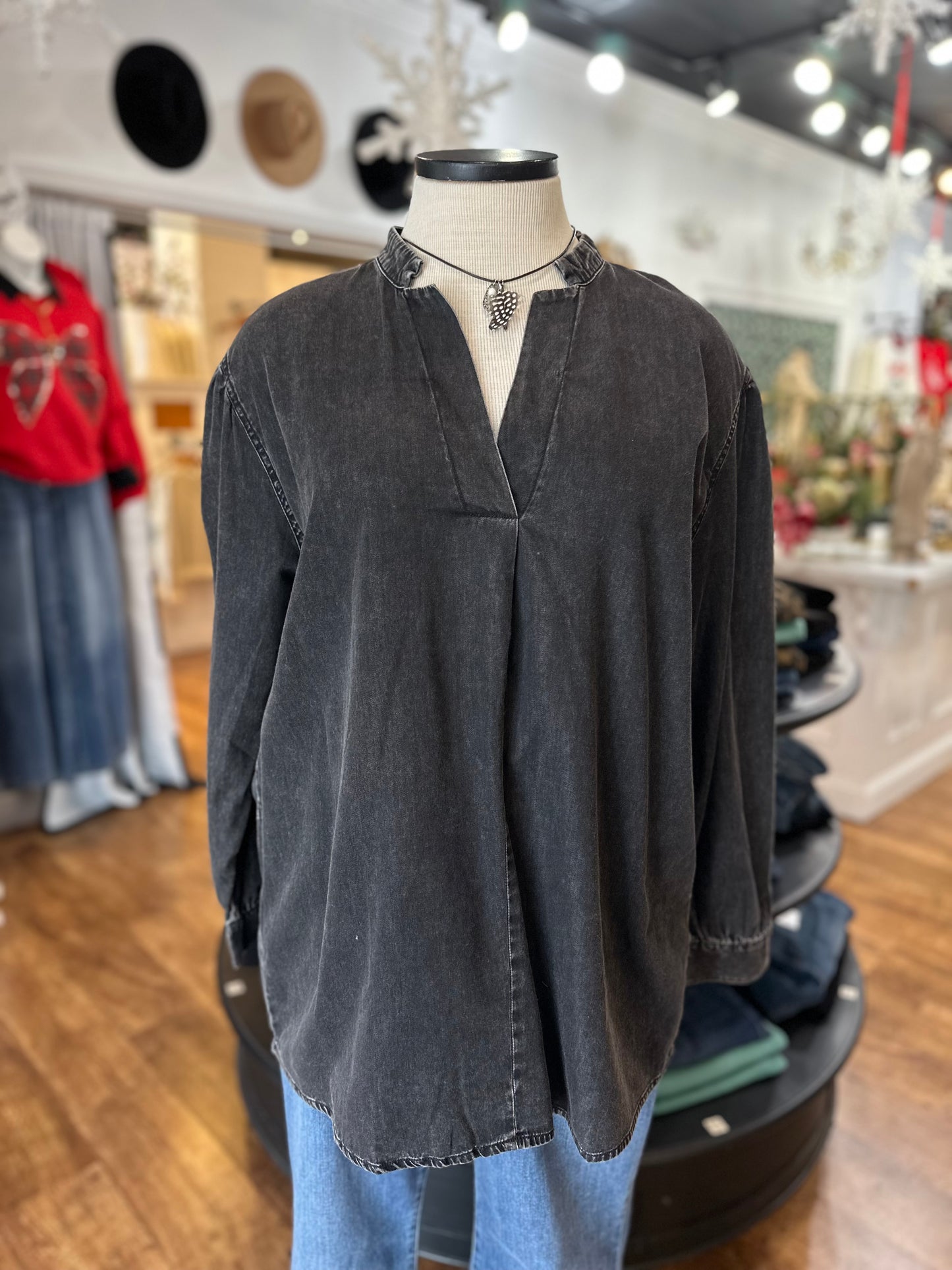 For My Own Good Denim Top