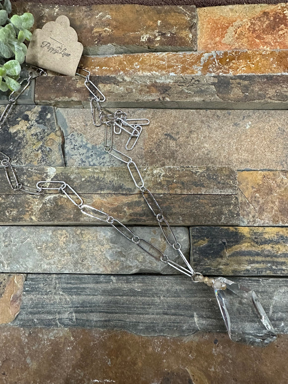 Heartbreaker Linked Chain Necklace ~ Silver