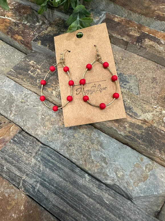 Belong To You Red Teardrop Earrings