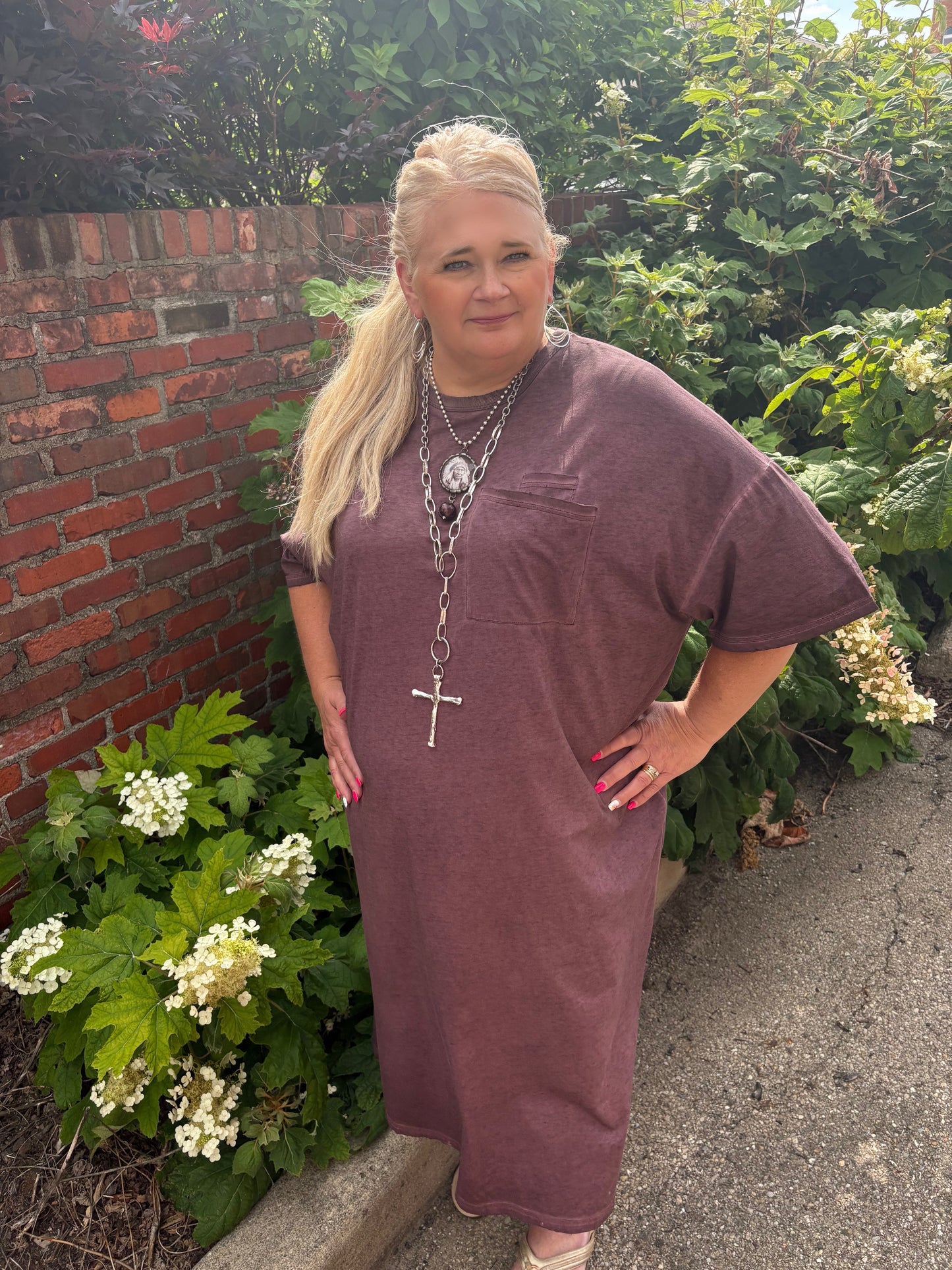 Jaded Gypsy Cute Comfort Dress ~ Plum