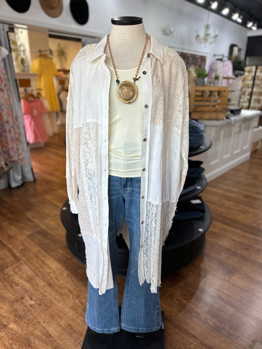 Delicate Details Button Up Top