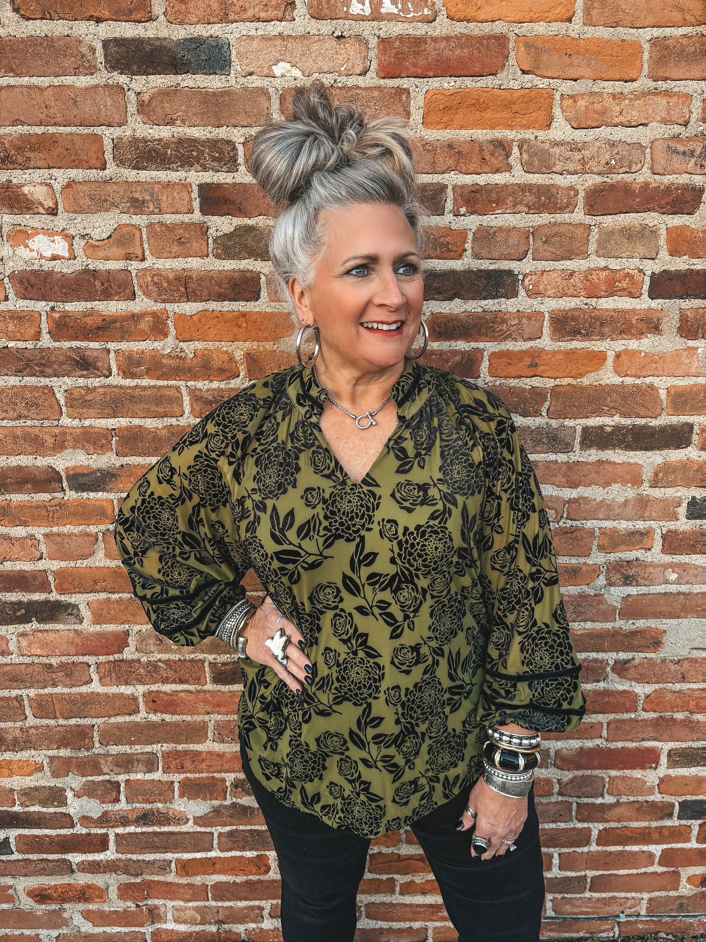 Make Your Mark Velvet Burnout Top