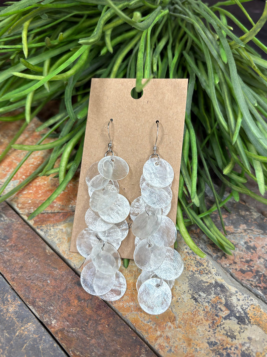 Cascading Capiz Shell Earrings