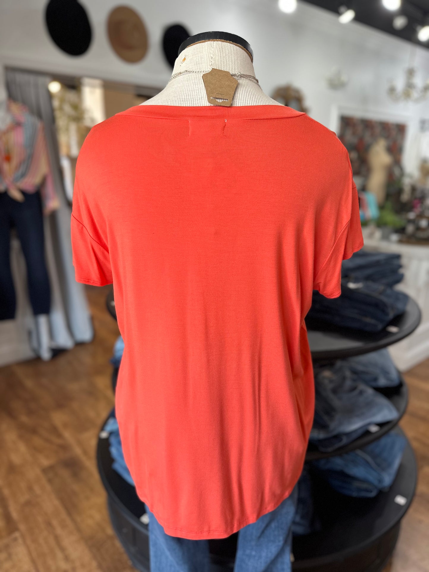 Trading Favors Tee Shirt ~ Coral