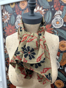 Gypsy Scarf ~ Navy and Red Floral - Jaded Gypsy