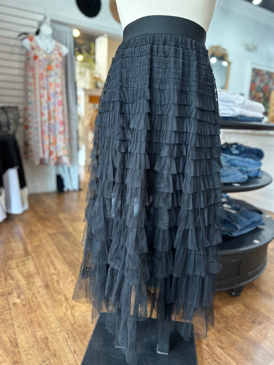 Ideally Yours Tulle Tiered Maxi Skirt