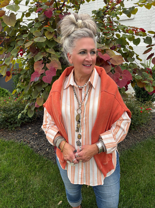 Long Weekend Striped Button Down Shirt
