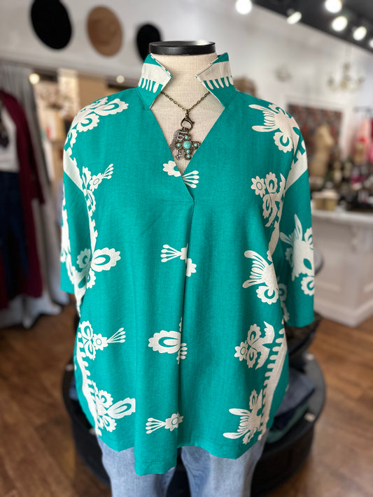 Perfectly You Abstract Print Top