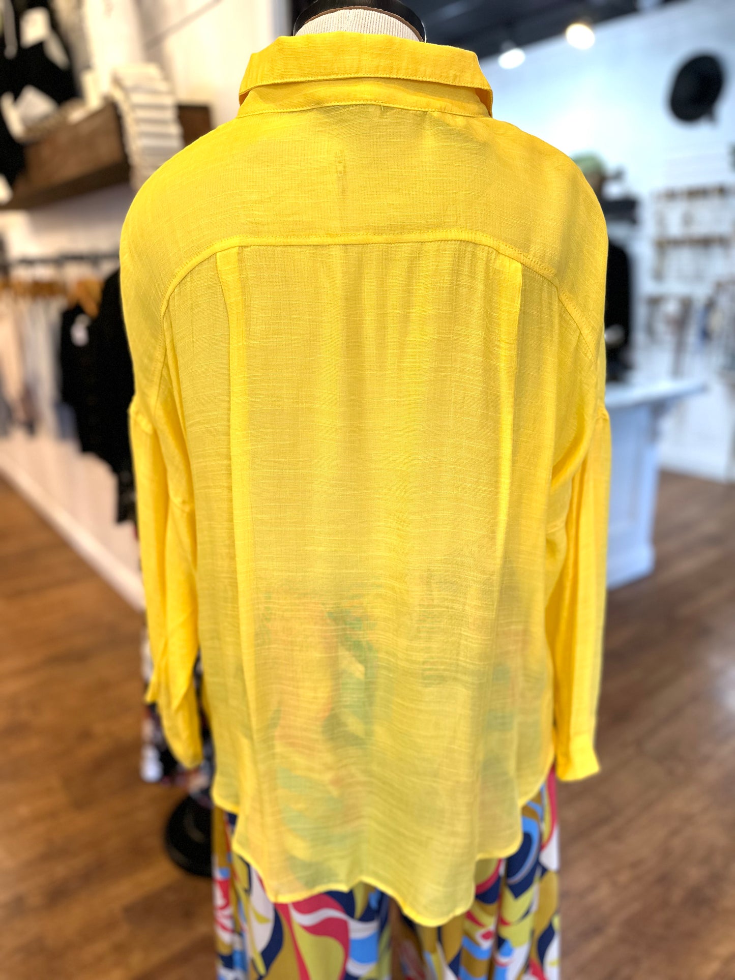 Living Proof Linen Button Up Top