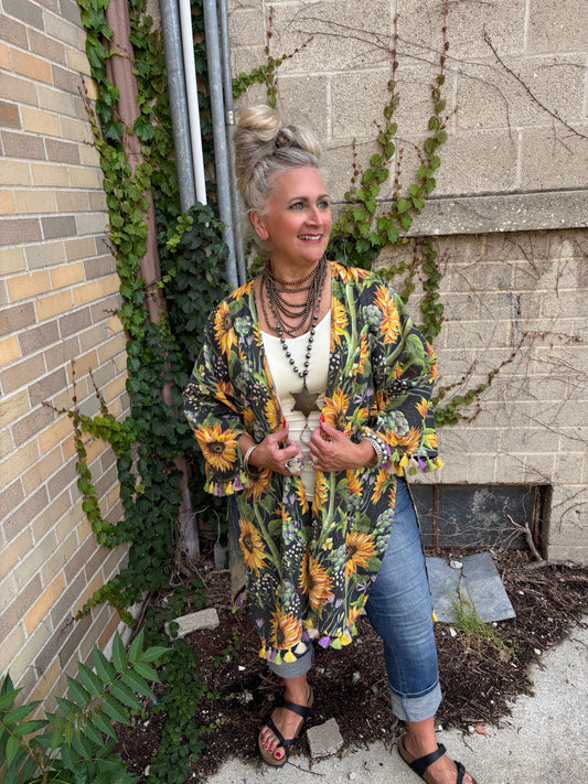 Sunflower and Sunshine Kimono