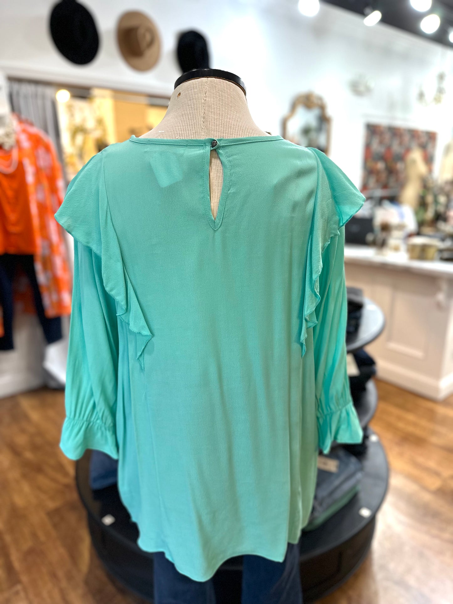 Always Happy Mint Crochet Top