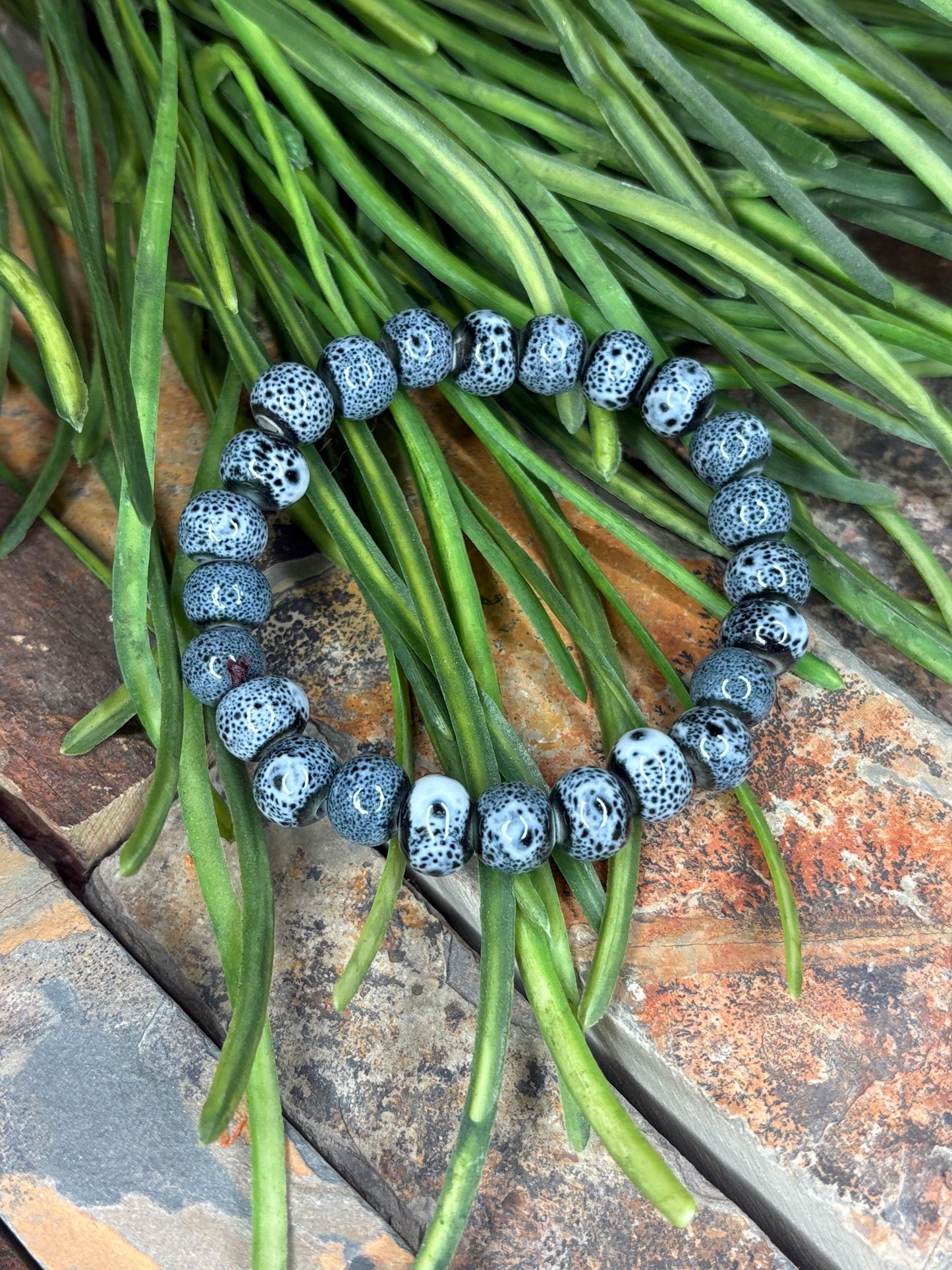 In My Element Beaded Bracelet ~ Speckled Midnight