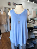 Raise The Bar Sleeveless V-Neck Tank ~ Spring Blue