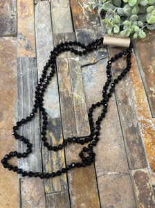 The Essential Beaded Necklace ~ Black