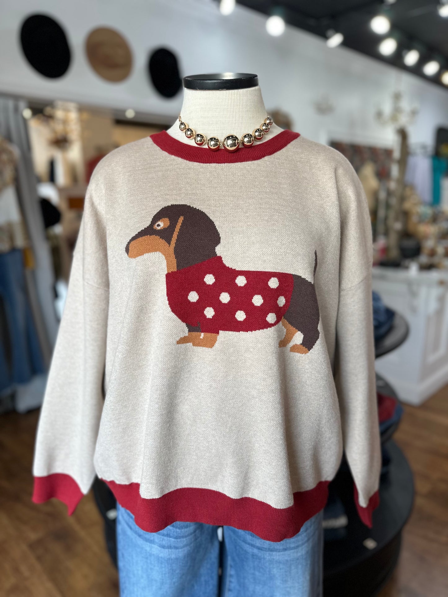 Top Dog Colorblock Dachshund Sweater