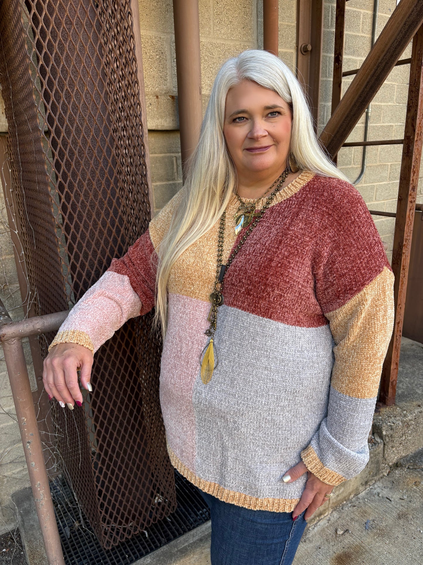 Woodland Wanderer Color Block Sweater