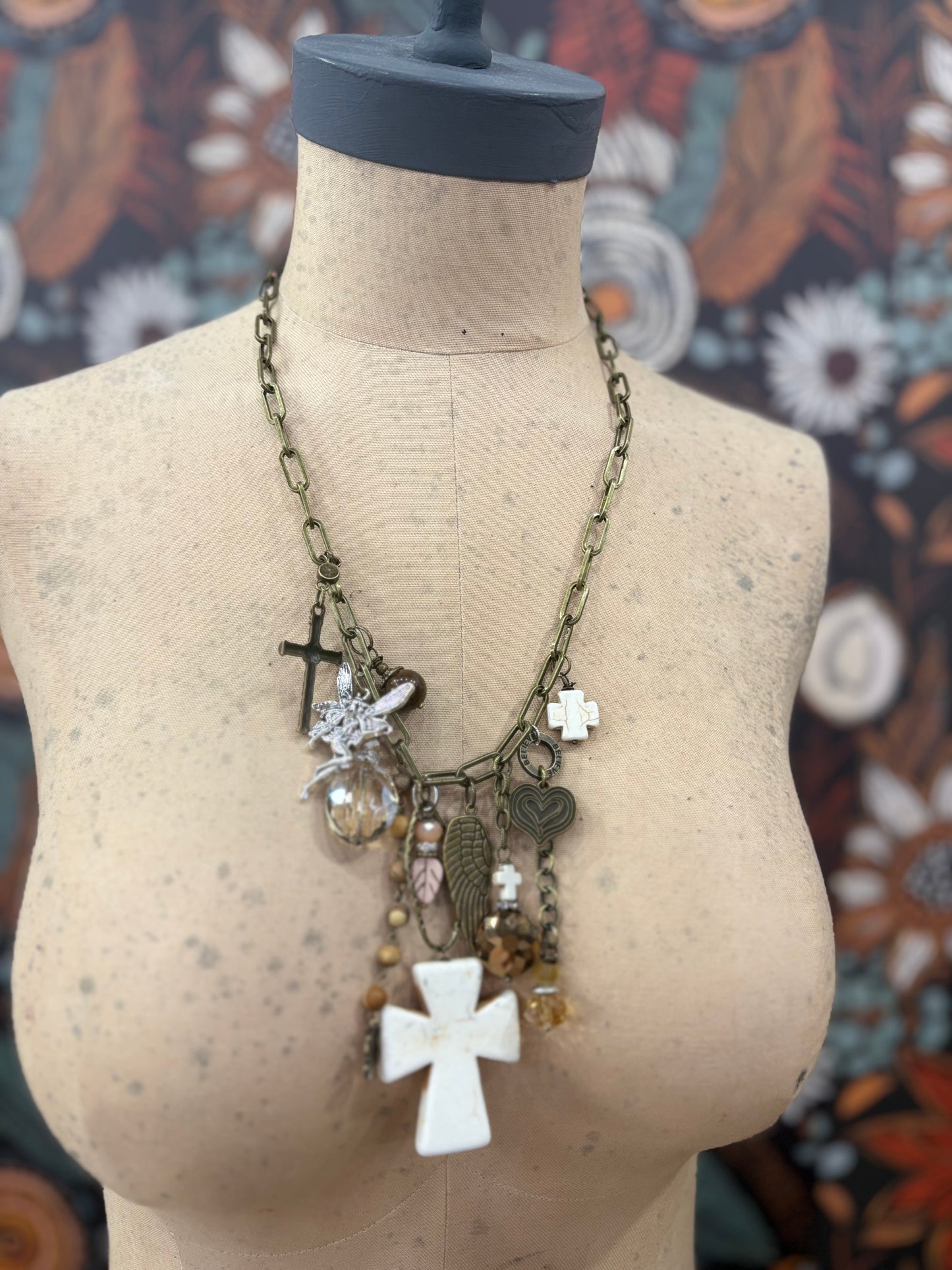 Dare To Cross The Limits Gypsy Junk Charm Necklace