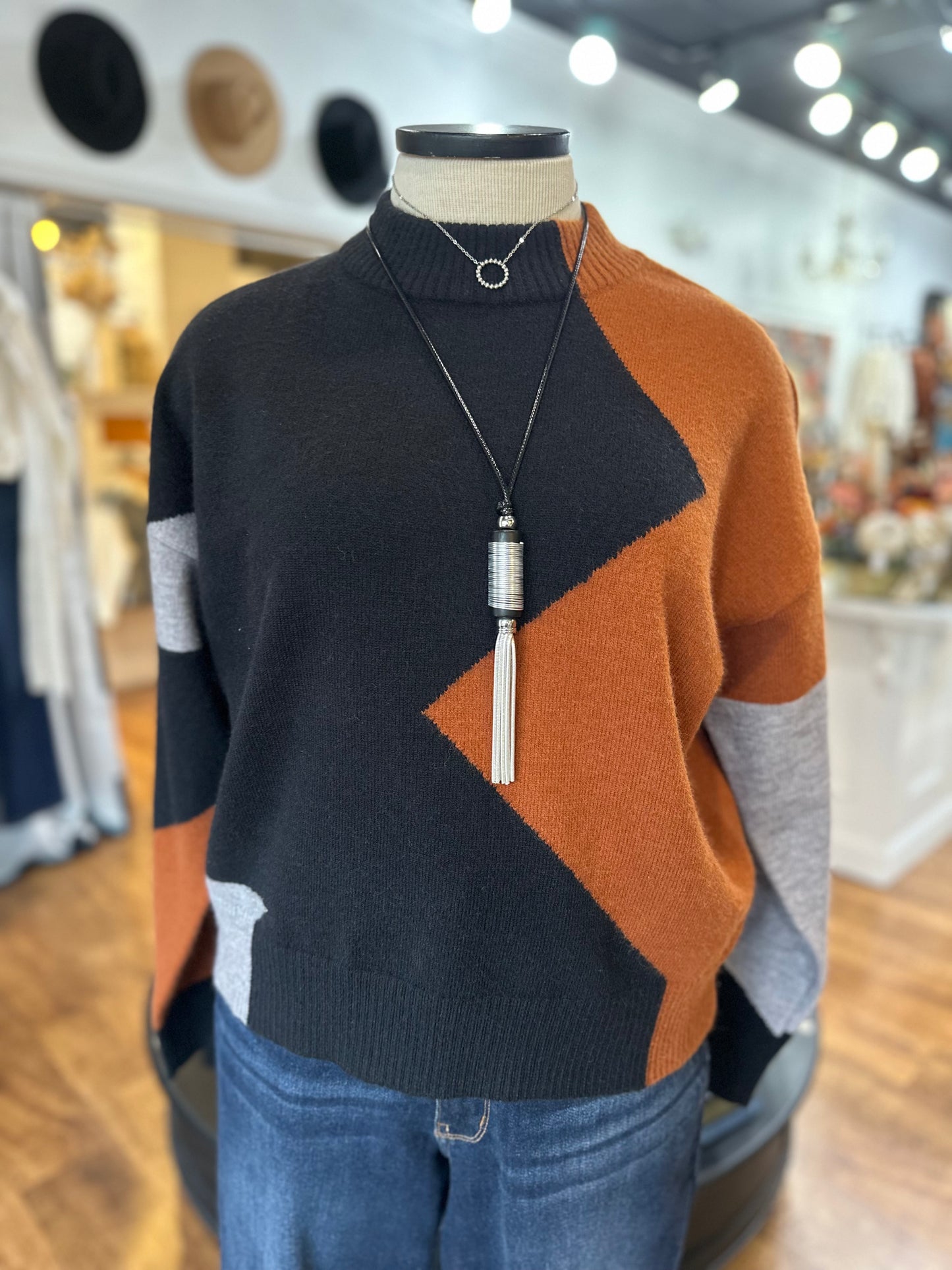 Fireside Cozy Colorblock Sweater