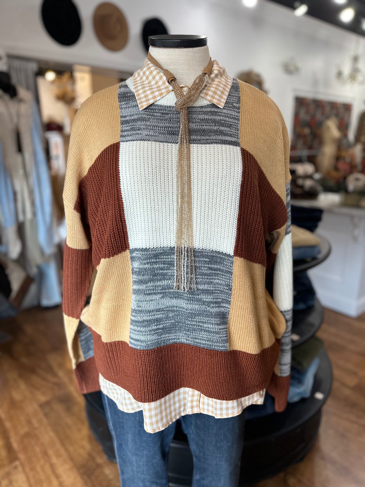 Downtown Diva Colorblock Sweater