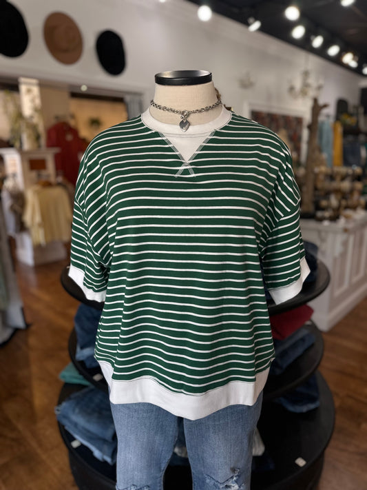 Keep Going Back Striped Top