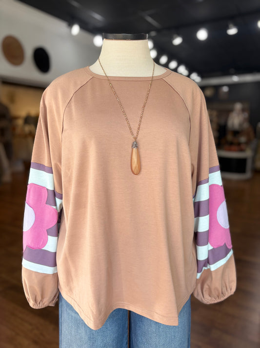 Flower Power Patchwork Sweatshirt