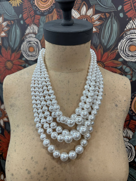 So Much Passion Multi Strand Pearl Necklace Set