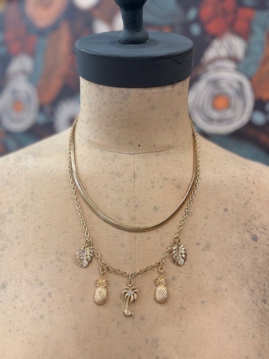 Sweetest Anticipation Pineapple Charm Necklace