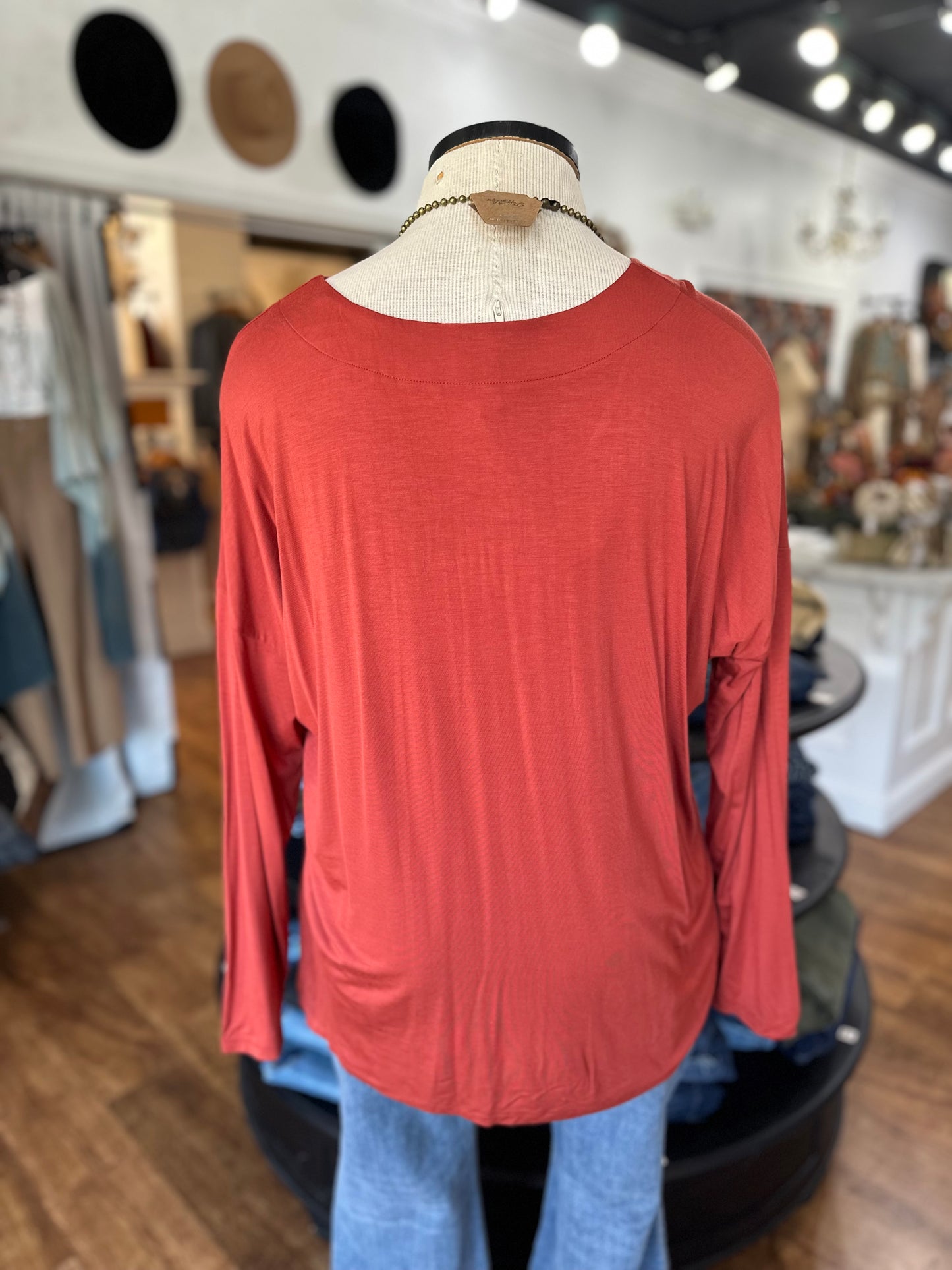 Seeing The Good Long Sleeved Tee ~ Rust