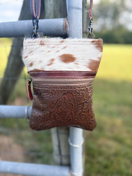 Myra Tangled Vine Leather & Hairon Bag