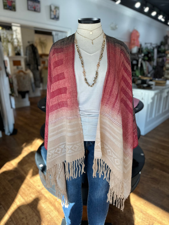 Fall Kinda Girl Aztec Poncho