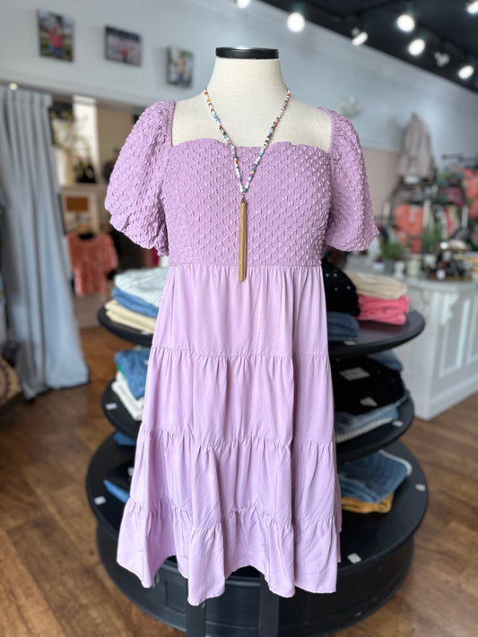 Never Going Back Babydoll Dress ~ Lavender