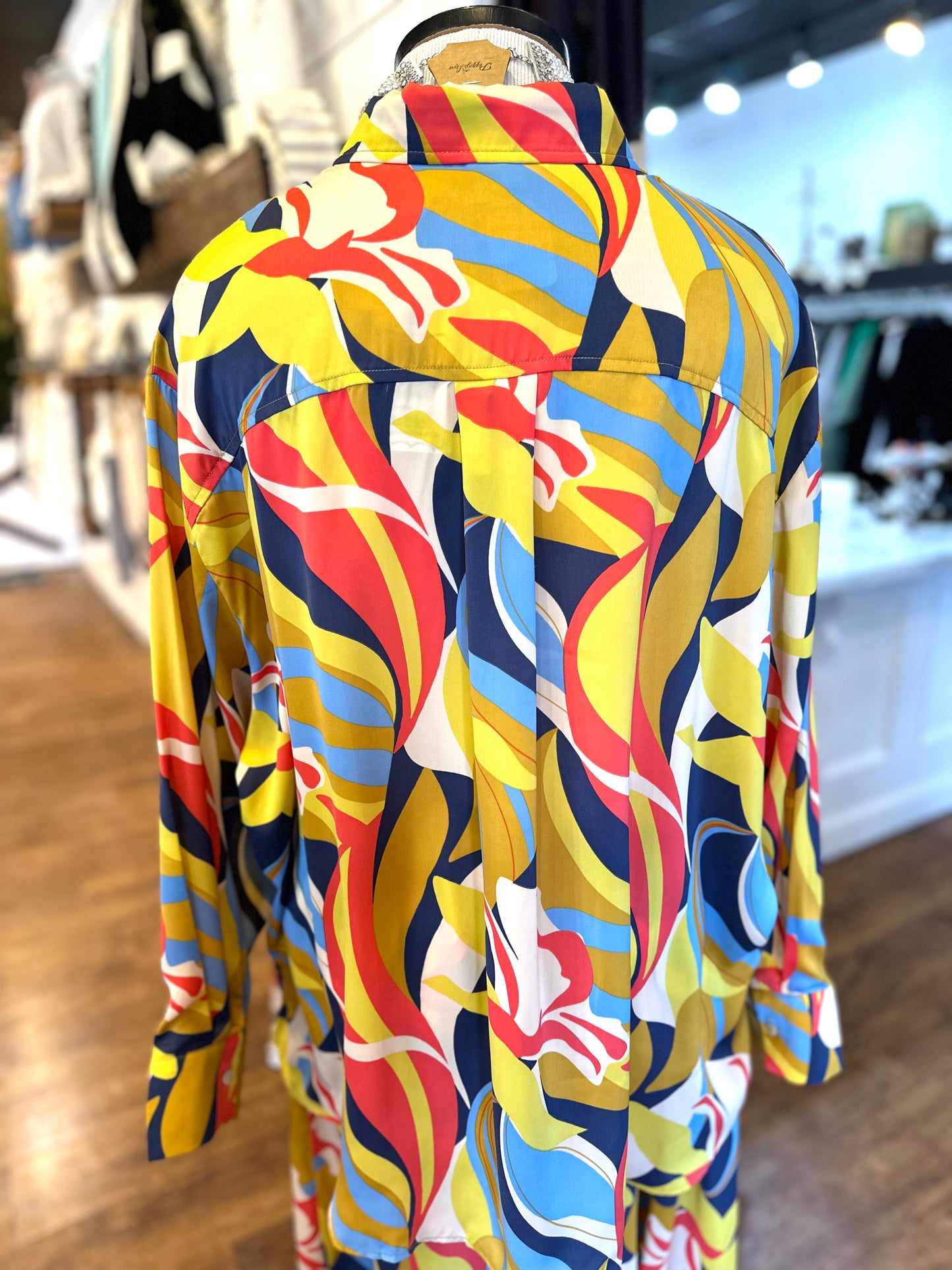 Coming To Town Abstract Button Up Shirt