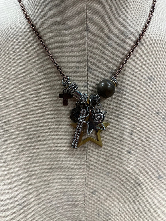 Celestial Cluster Star Charm Necklace