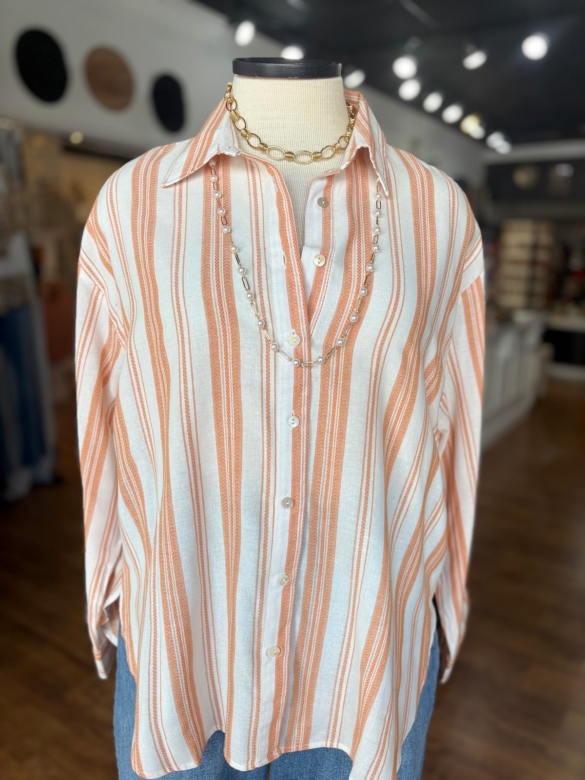 Long Weekend Striped Button Down Shirt