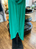 Newsworthy Style Linen Midi Dress ~ Kelly Green