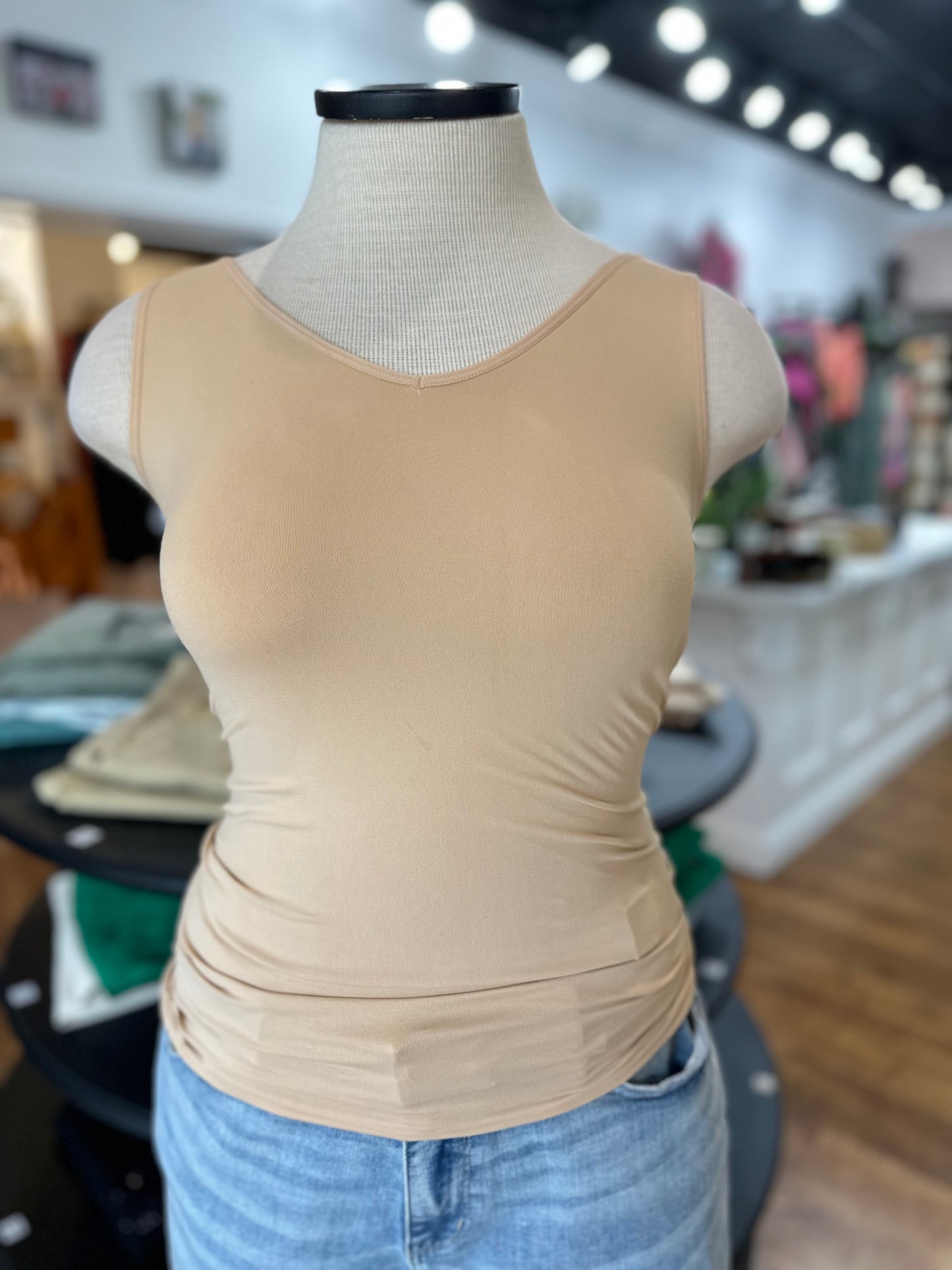 Basic Instincts Reversible Seamless Smoothing Tank ~ Nude