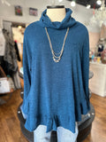 Wherever You Go Cowl Neck Sweater ~ Teal