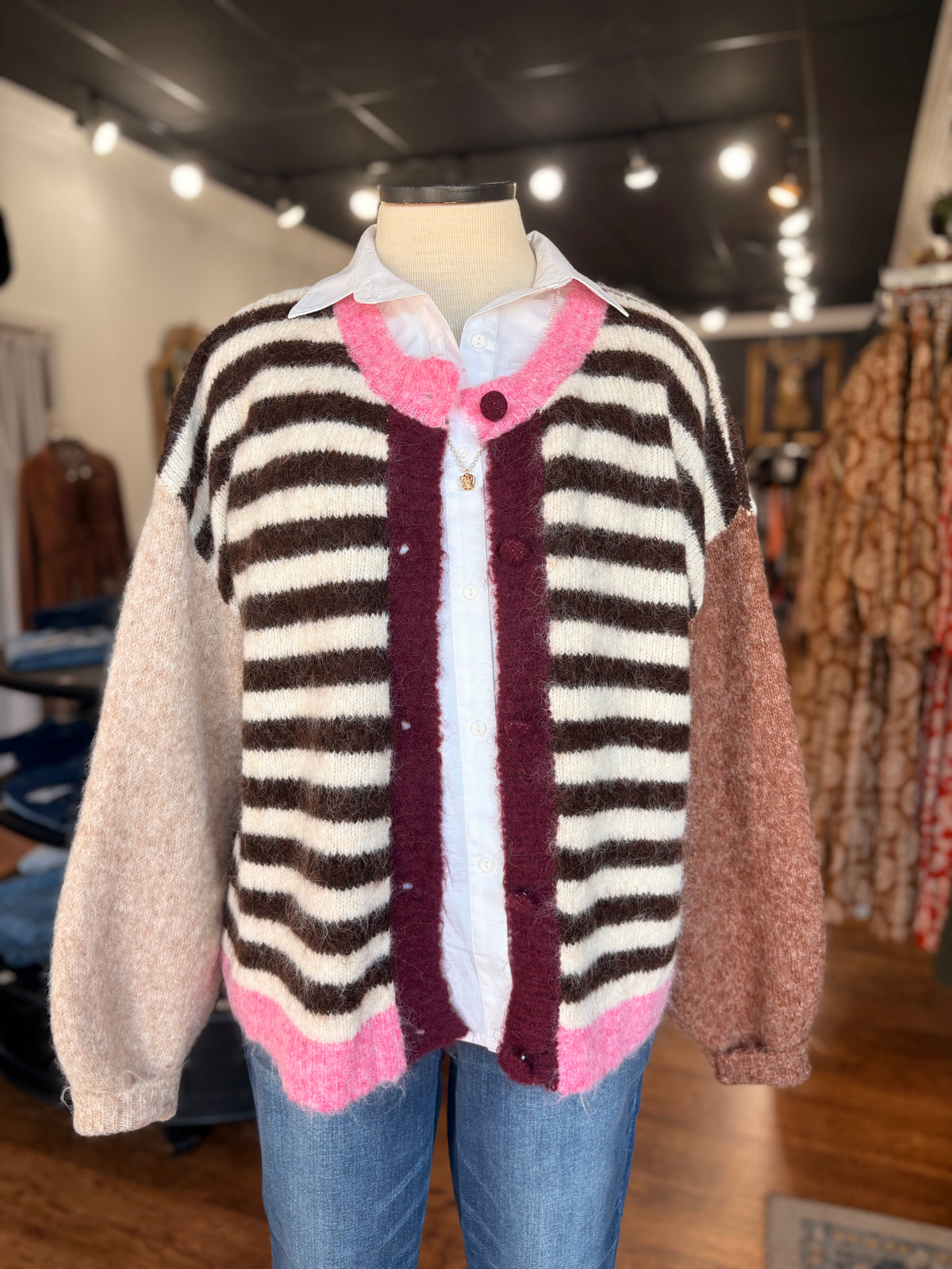Whimsey Wishes Striped Cardigan