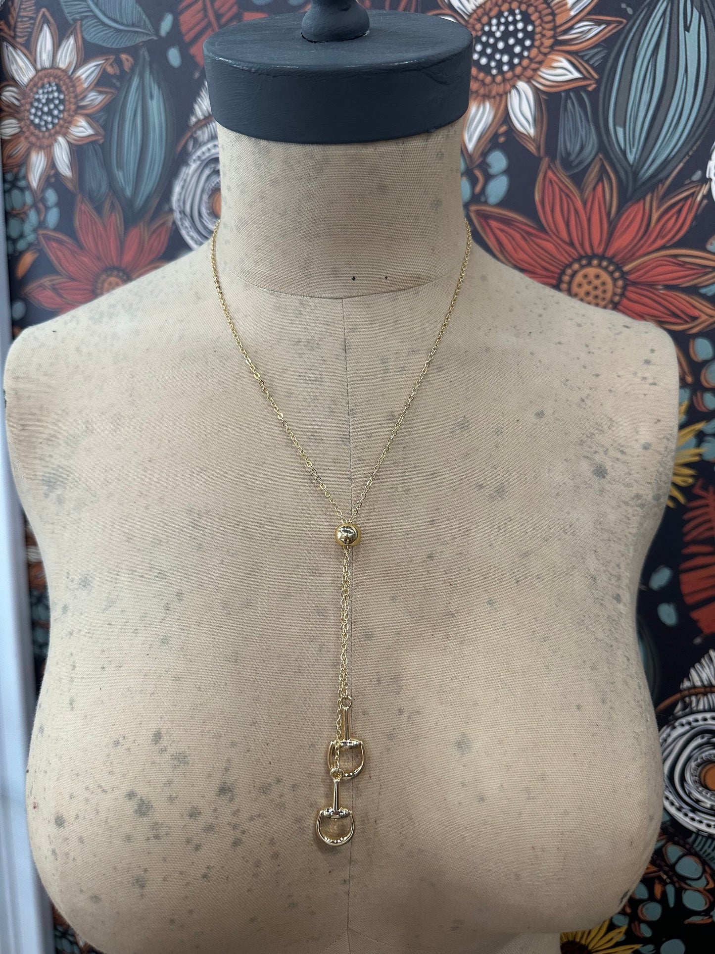 Enough Said Bolo Style Necklace ~ Gold